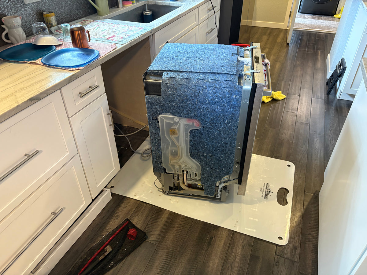 Dishwasher repair in progress by T&B Appliance Repair in Medford Oregon