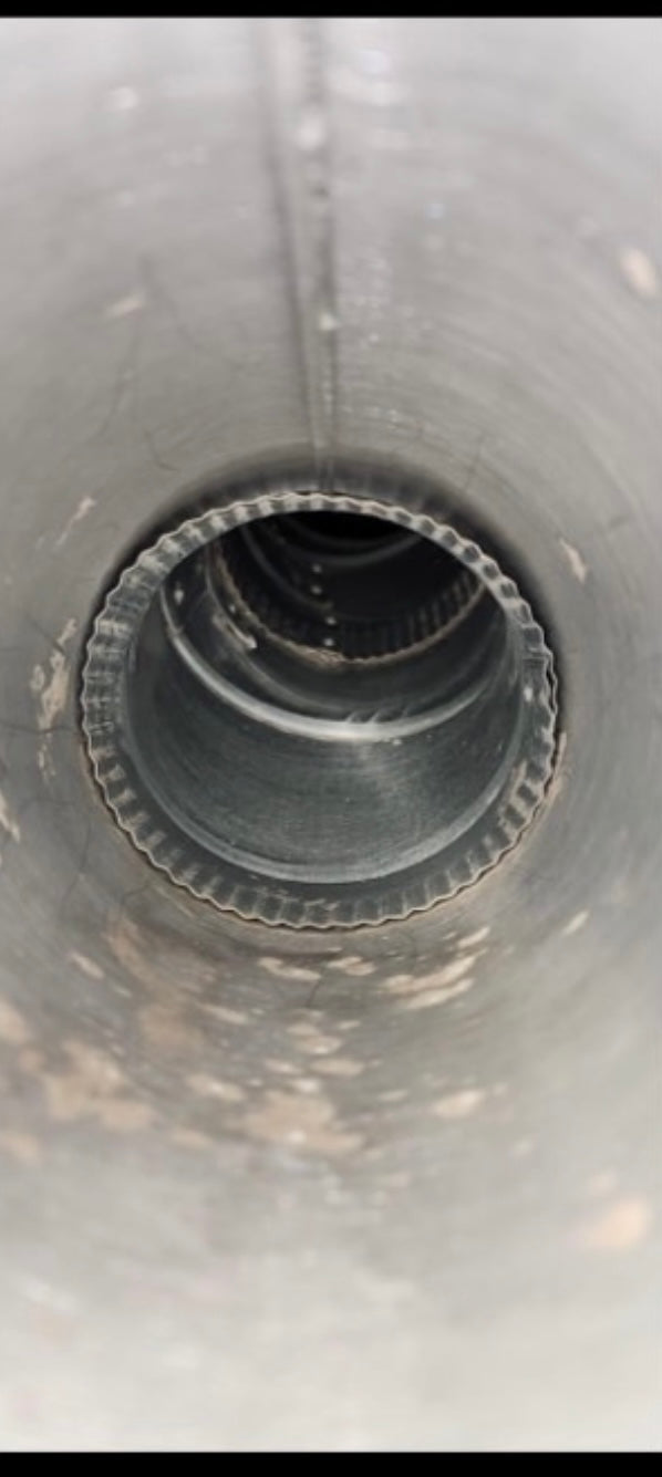 Dryer vent after professional cleaning by T&B